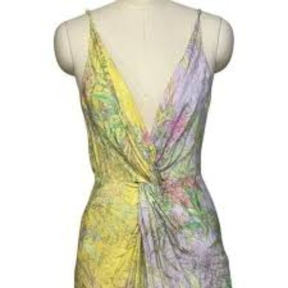 Anthropologie Delfi Collective Frankie twist front Plunge Neck Midi Dress size M - Picture 7 of 14